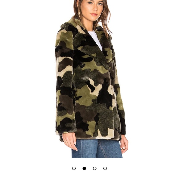 John and Jenn Faux Fur Jacket in Army - Picture 2 of 6